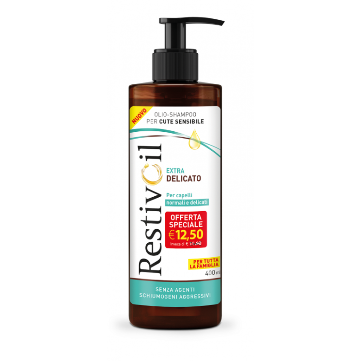 Restivoil Extra Delicato - Shampoo lenitivo per capelli sensibili e cuoio capelluto delicato